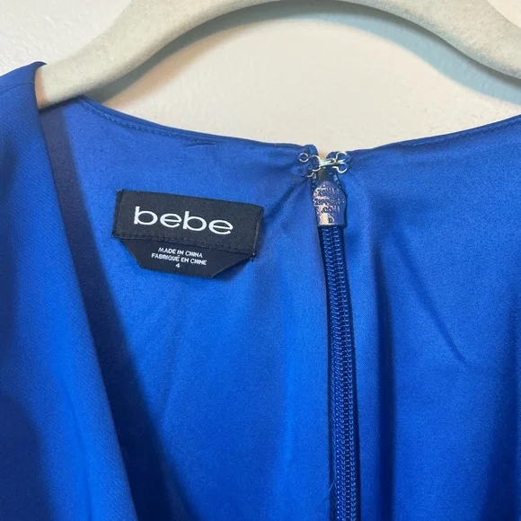 BEBE Cold Shoulder Dress / Royal Blue / US 4 - Picture 6 of 7